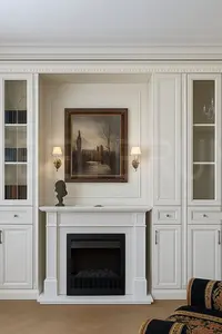 Шкаф на заказ №118/24 — Встроенная библиотека на заказ вокруг ка