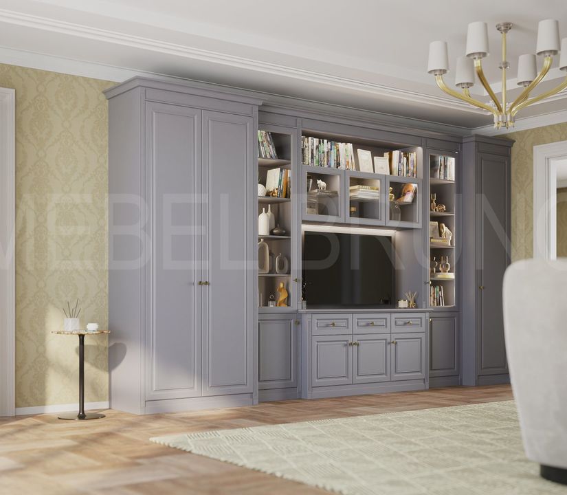 Стенка Мерс с тв-зоной