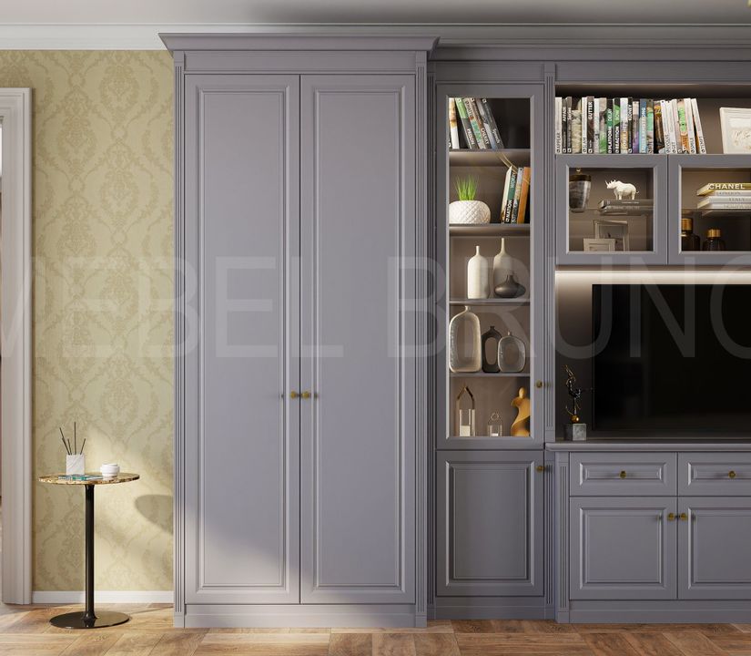 Стенка Мерс с тв-зоной