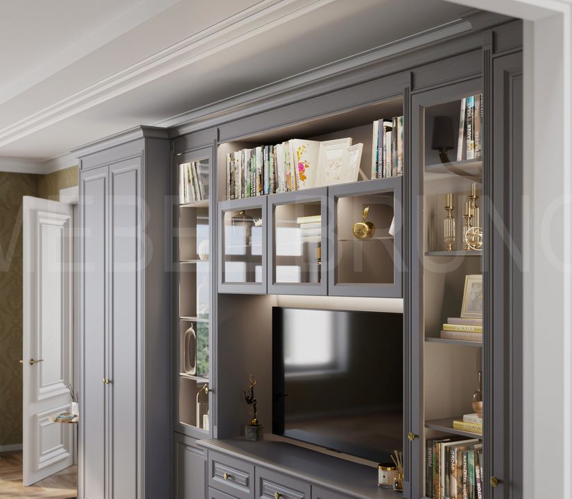 Стенка Мерс с тв-зоной