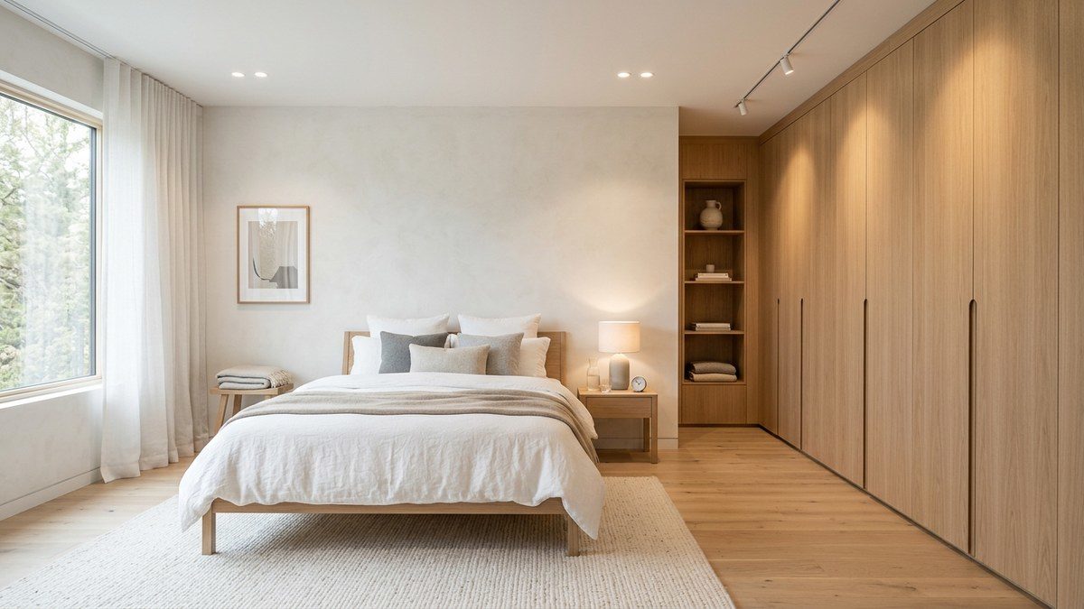 Спальня со встроенным шкафом-гардеробной Bruno