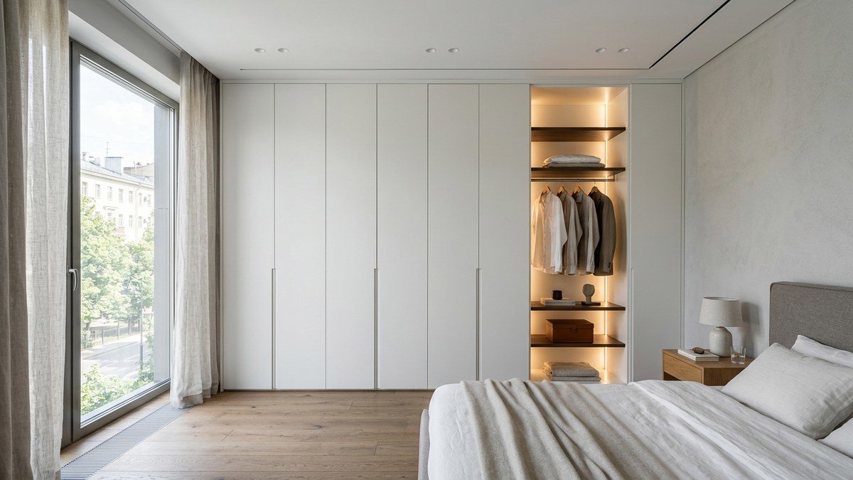 Шкаф до потолка с аккуратным примыканием Bruno